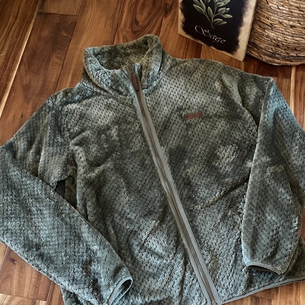 Columbia Sport like New! Cozy Olive Green Fleece Jacket